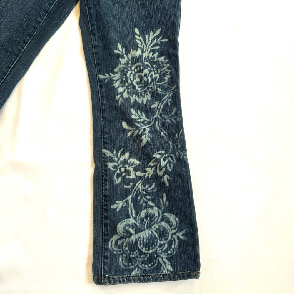 Vintage Lauren Jeans Ralph Lauren Bootcut Floral Print Cotton Dark Size:4 - Picture 3 of 13